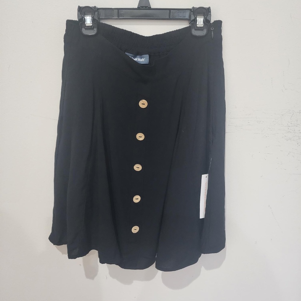 NWT MODCLOTH YOU SASSY THING BLACK SKATER SKIRT - SMALL
